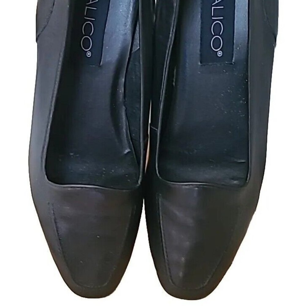 CALICO Women's Black Leather Dressy FLATs Size 9N